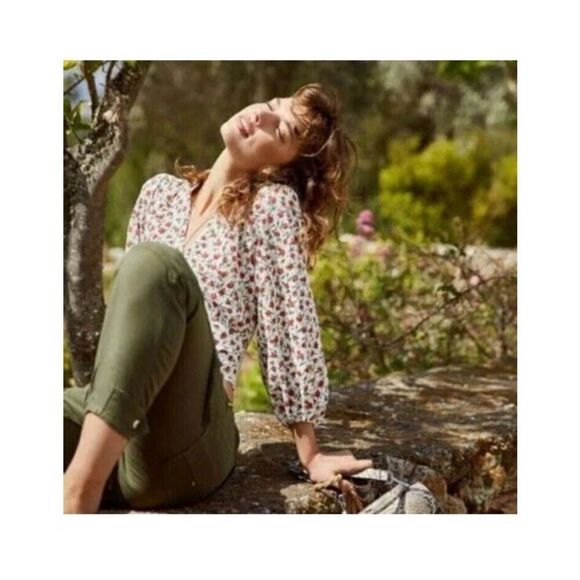 THE KOOPLES Paris Lace Flowers Tied Blouse Top Shirt 3 NWT Bubble Holiday large - Picture 3 of 9